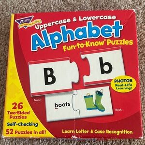 Uppercase & Lowercase Alphabet Fun-to-Know Puzzles - Red